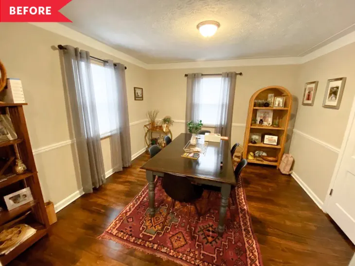 Their Dining Room Furniture Looked Dated Until 1 DIY Changed the Whole Room